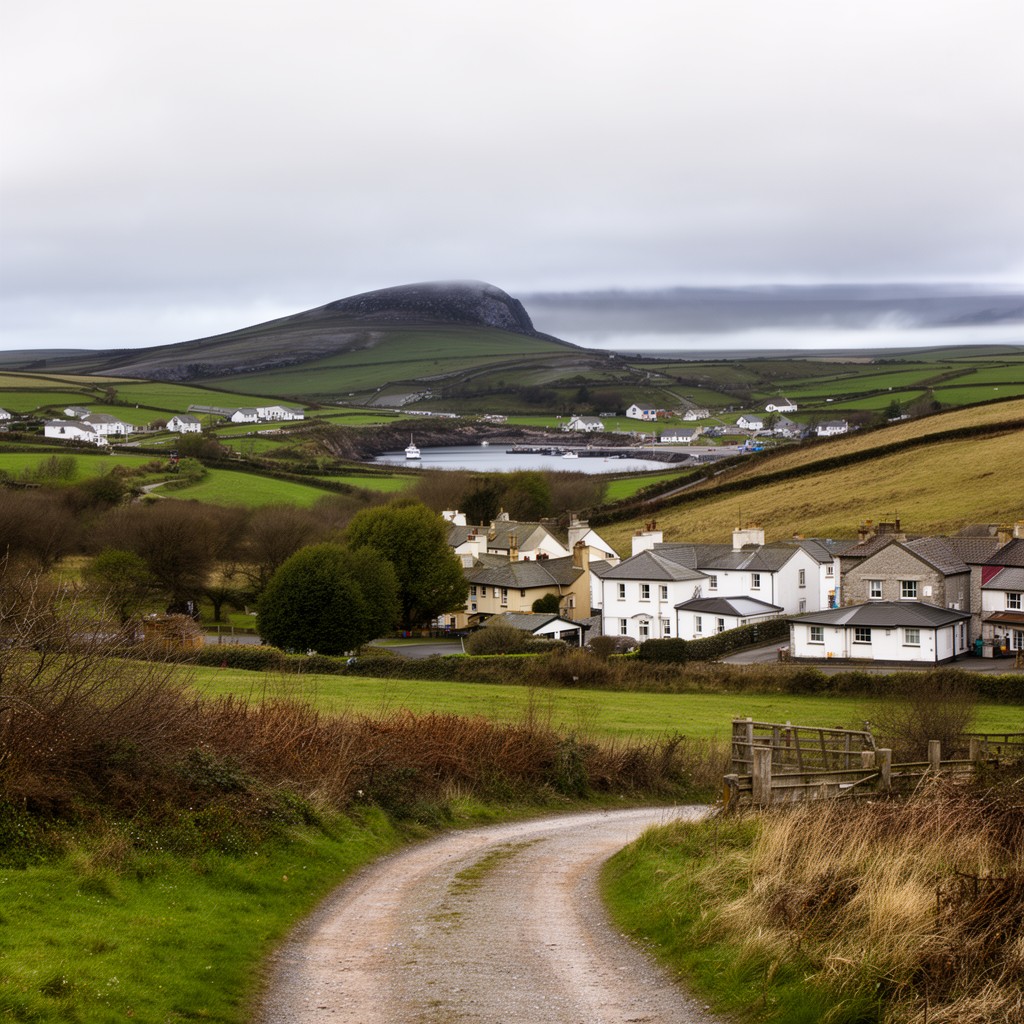 AI-generated illustration of Tacumshane, County Wexford, Ireland