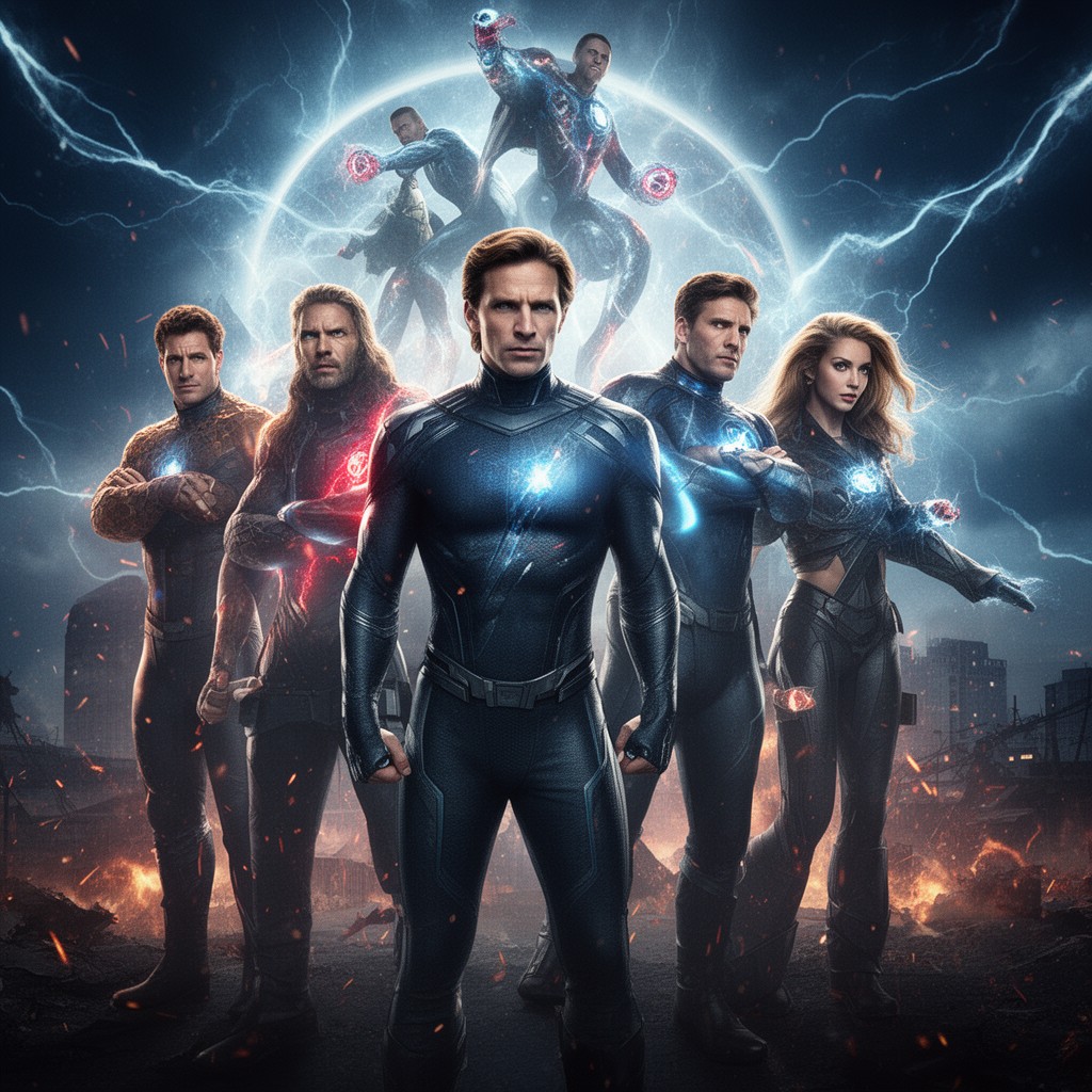 AI-generated illustration of Fantastic Four (2015 film)