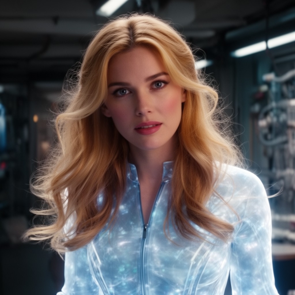 AI-generated illustration of Sue Storm in Fantastic Four (2015 film)