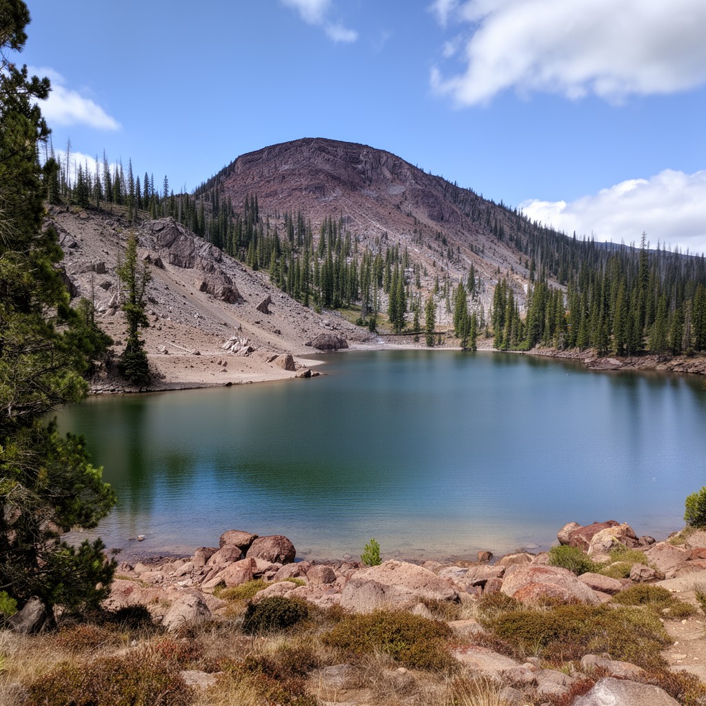 AI-generated illustration of Butte Lake