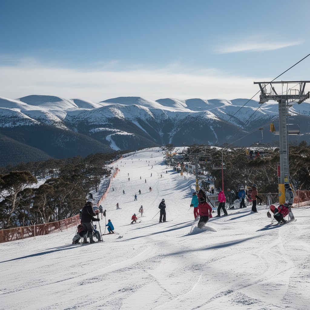 AI-generated illustration of Perisher Ski Resort