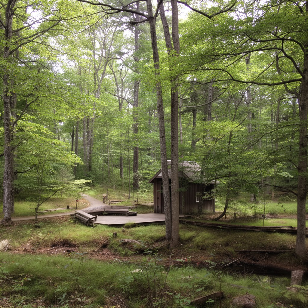 AI-generated illustration of Mashamoquet State Park