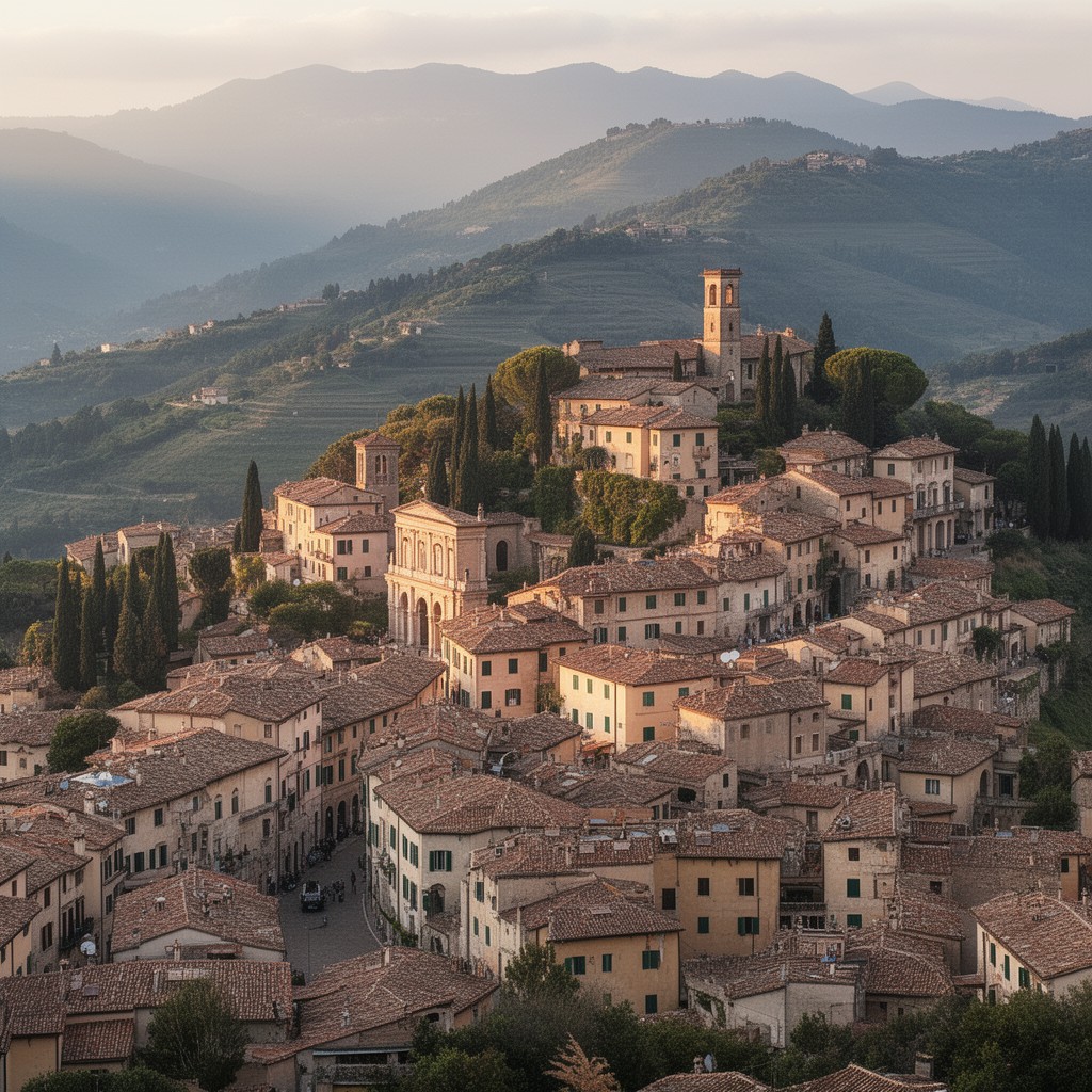 AI-generated illustration of Marche region