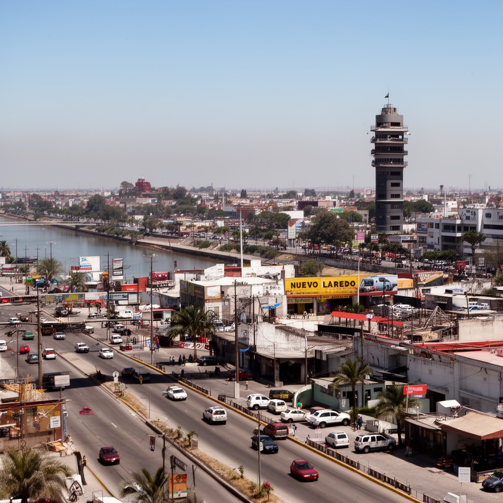 AI-generated illustration of Nuevo Laredo
