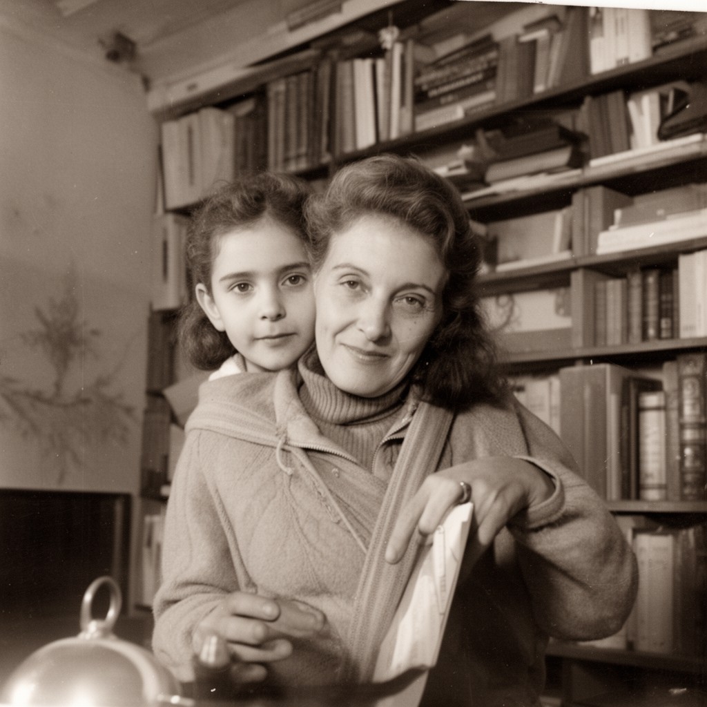AI-generated illustration of Edith Frank