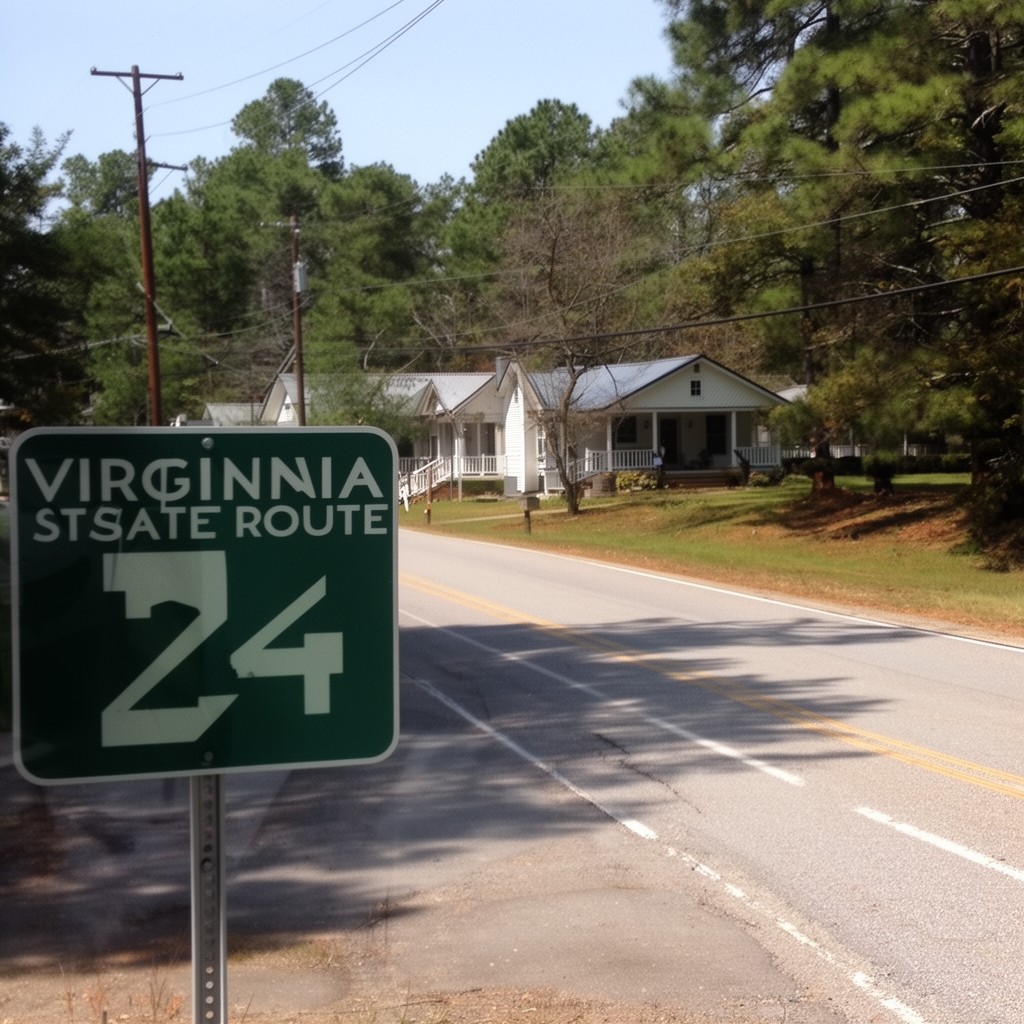AI-generated illustration of Virginia State Route 24