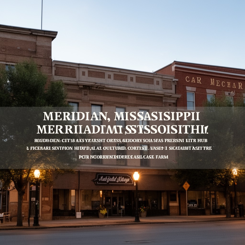 AI-generated illustration of Meridian, Mississippi