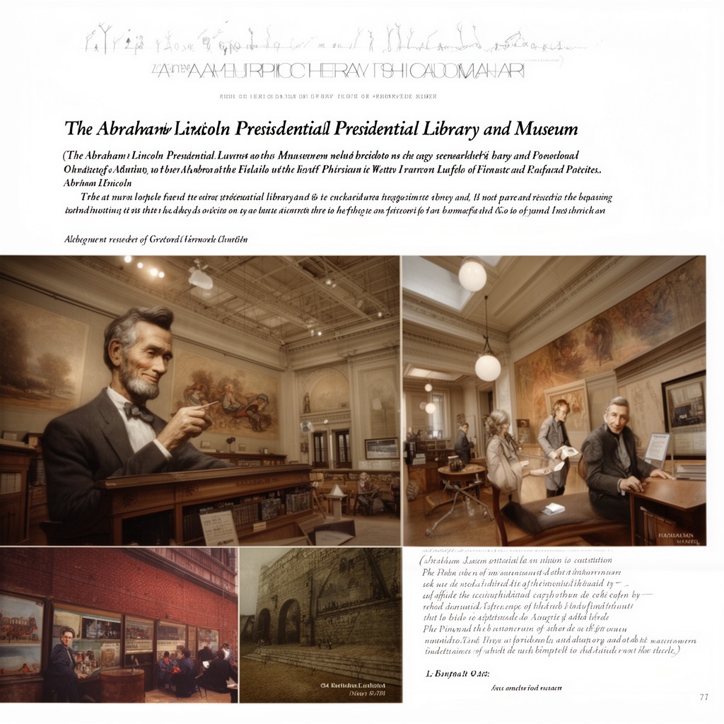 AI-generated illustration of Abraham Lincoln Presidential Library and Museum