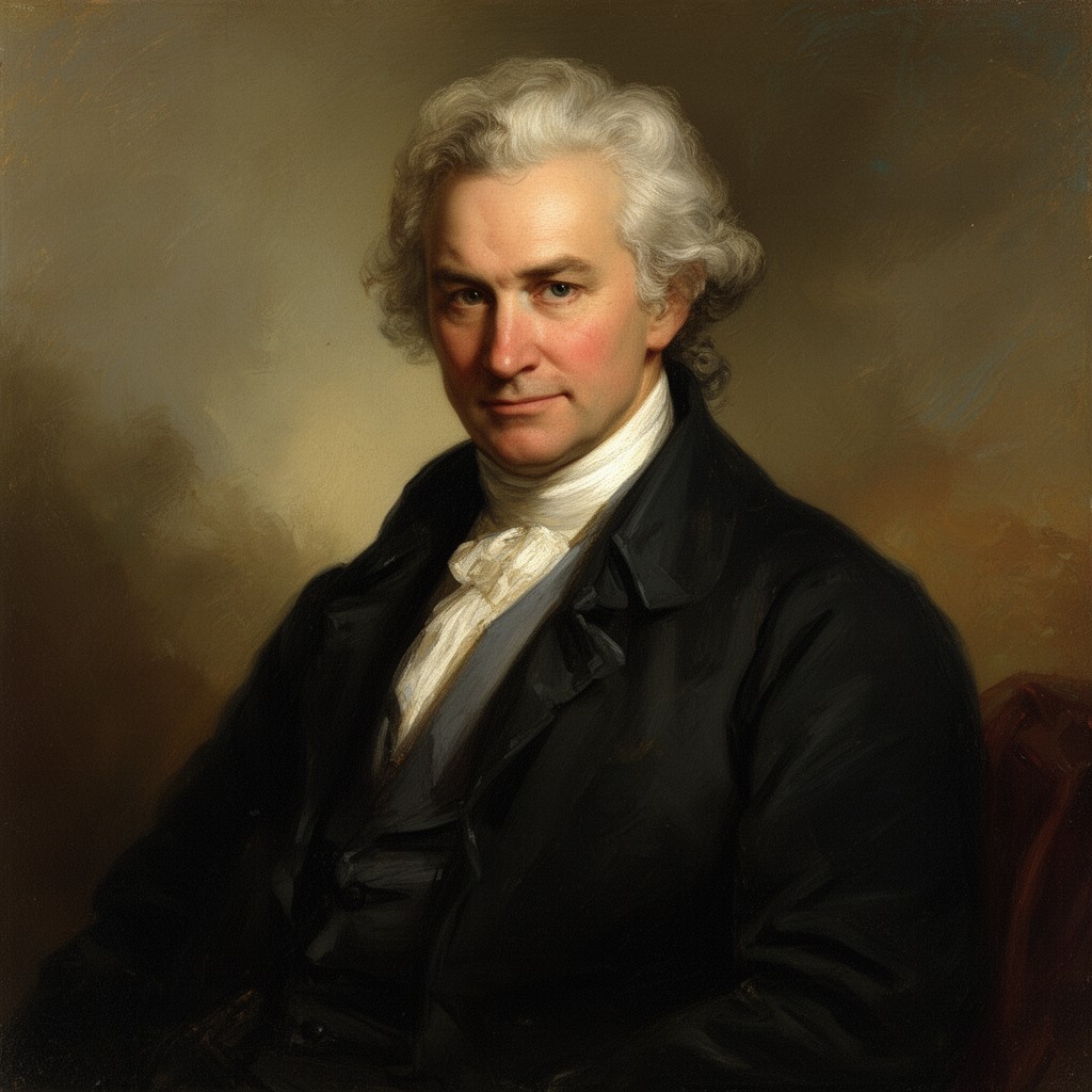 AI-generated illustration of Gilbert Stuart