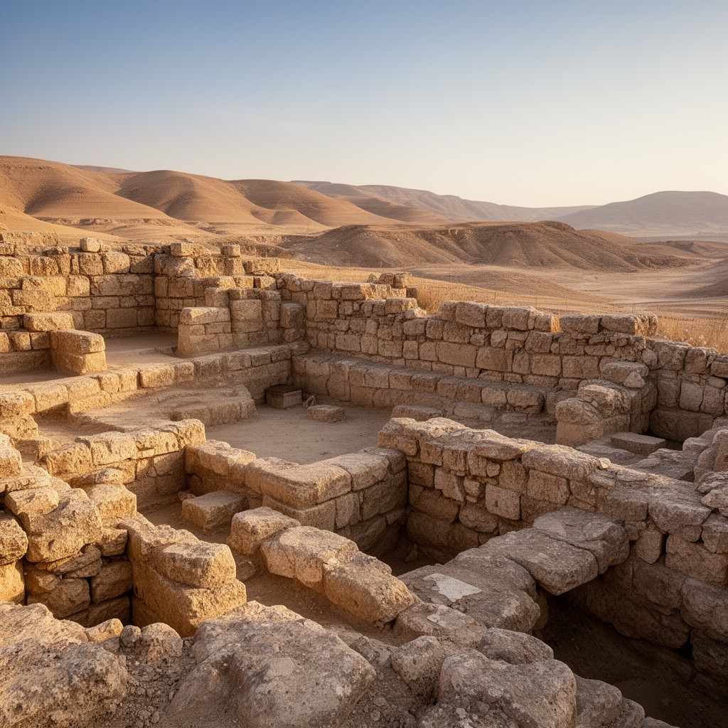 AI-generated illustration of Qumran