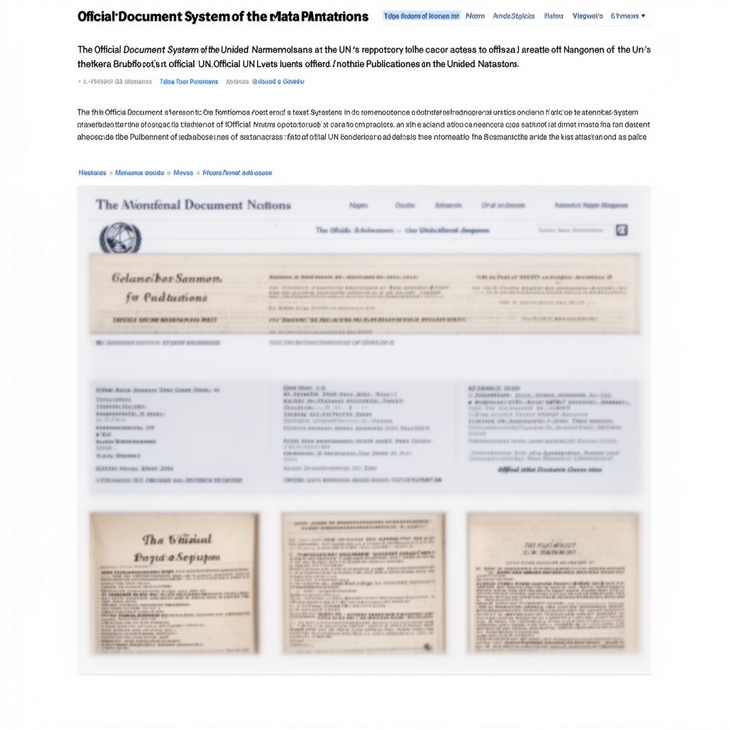 AI-generated illustration of Official Document System of the United Nations