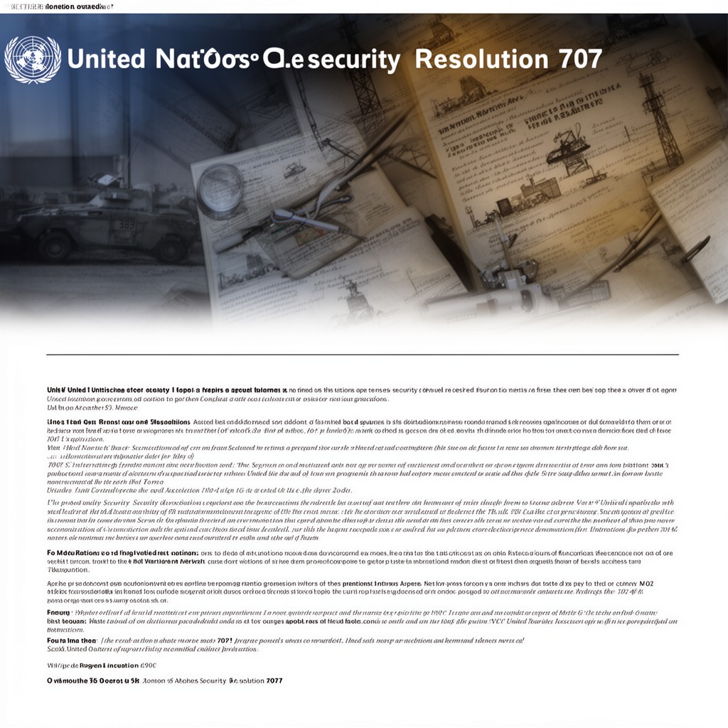 AI-generated illustration of United Nations Security Council Resolution 707