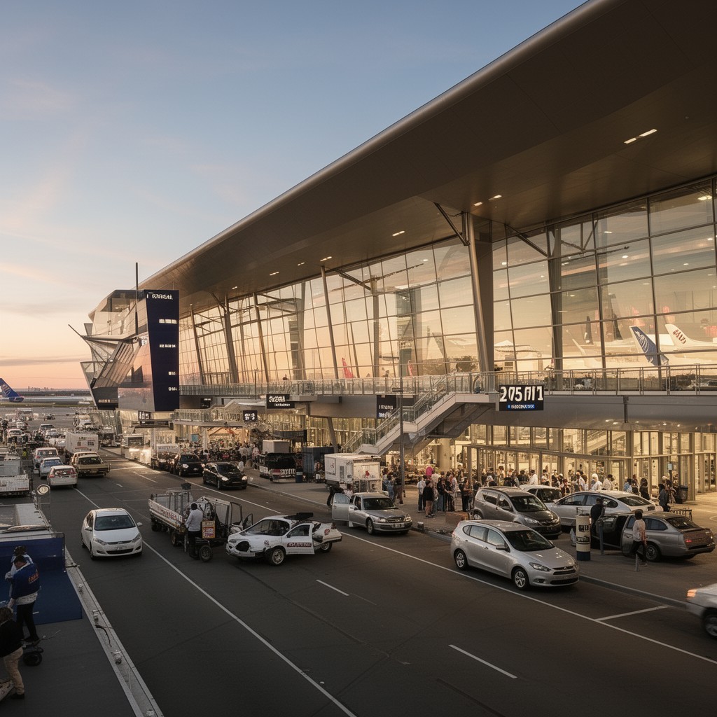 AI-generated illustration of Brisbane Airport