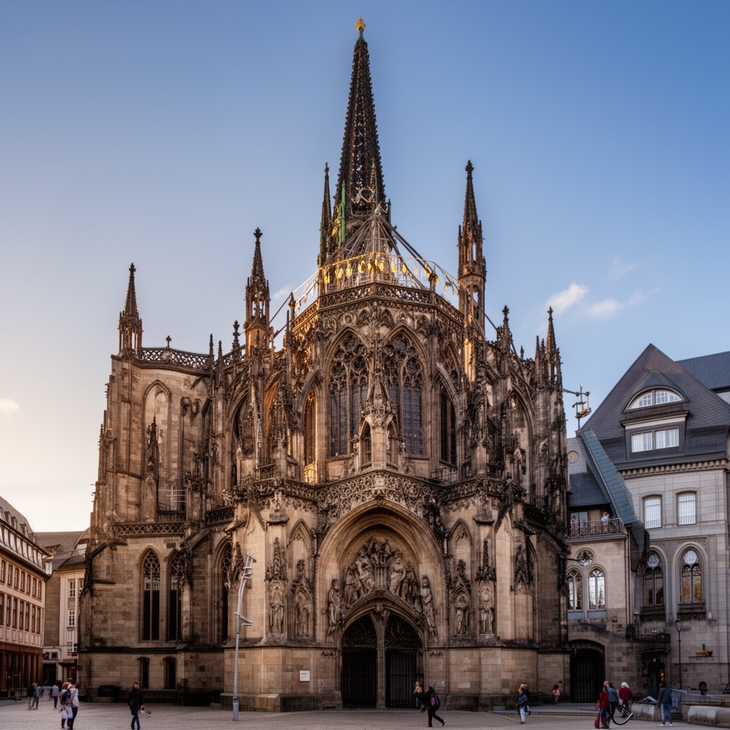 AI-generated illustration of Frankfurt Cathedral
