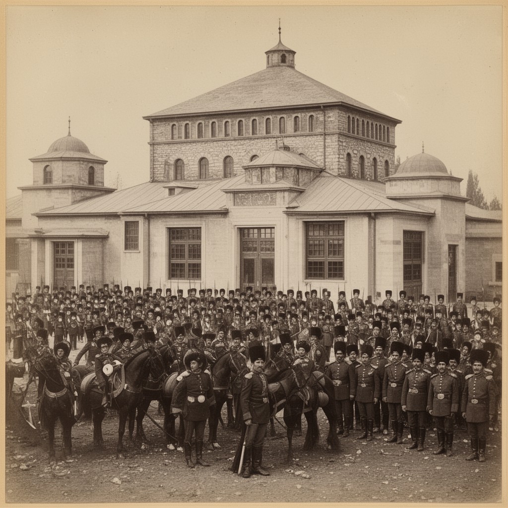 AI-generated illustration of Ottoman Military College