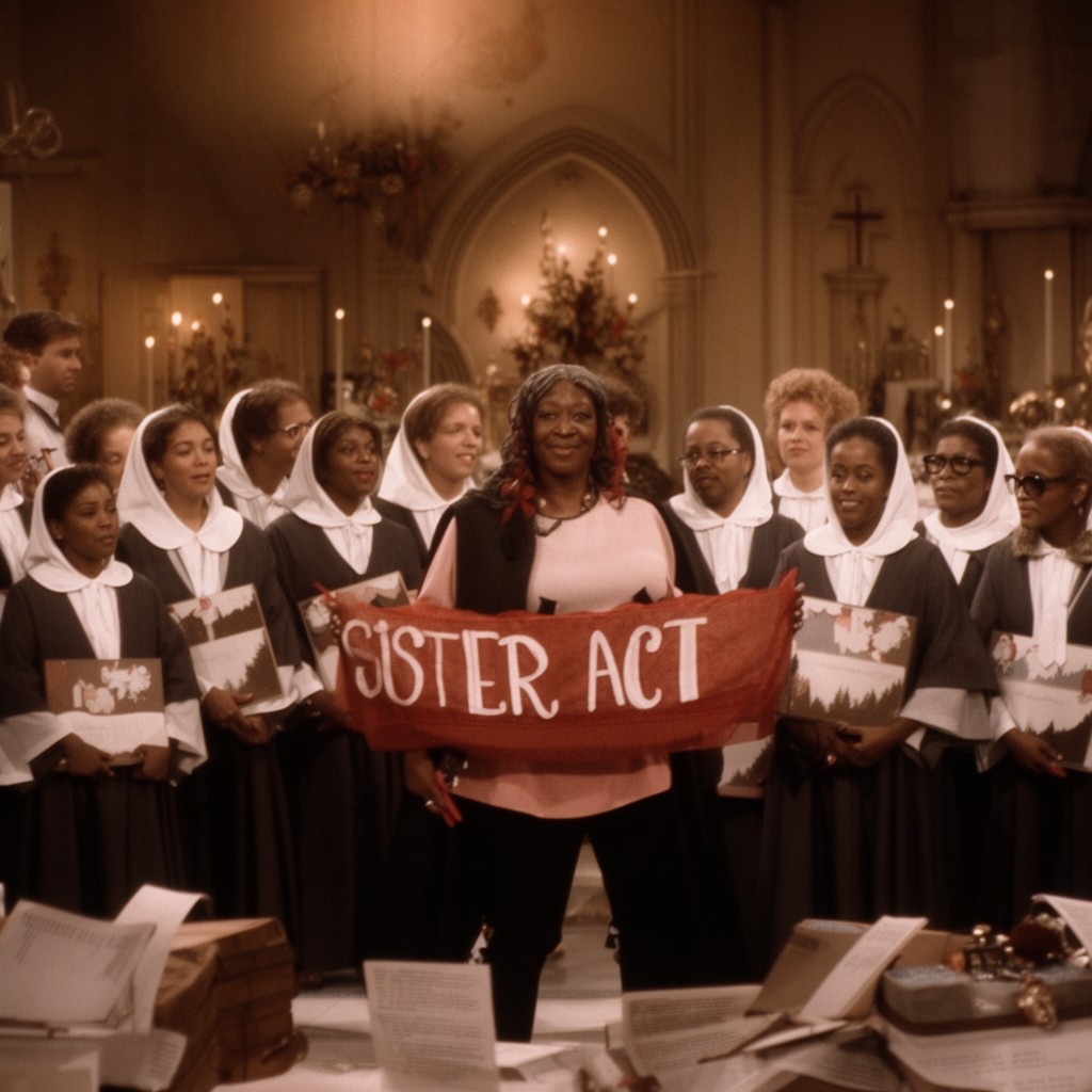 AI-generated illustration of Sister Act