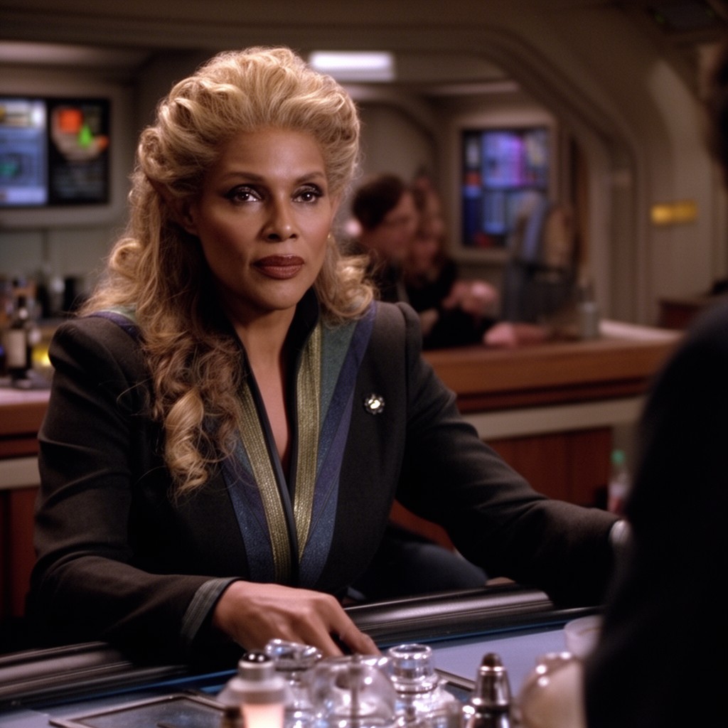 AI-generated illustration of Guinan
