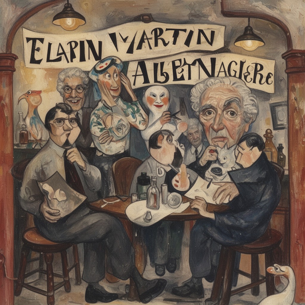 AI-generated illustration of Picasso at the Lapin Agile