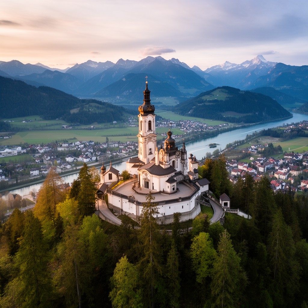AI-generated illustration of Kalvarienberg (Calvary Hill)