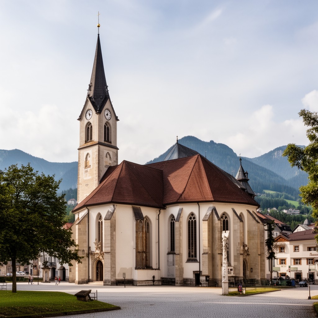 AI-generated illustration of Catholic parish church of the Assumption of Mary