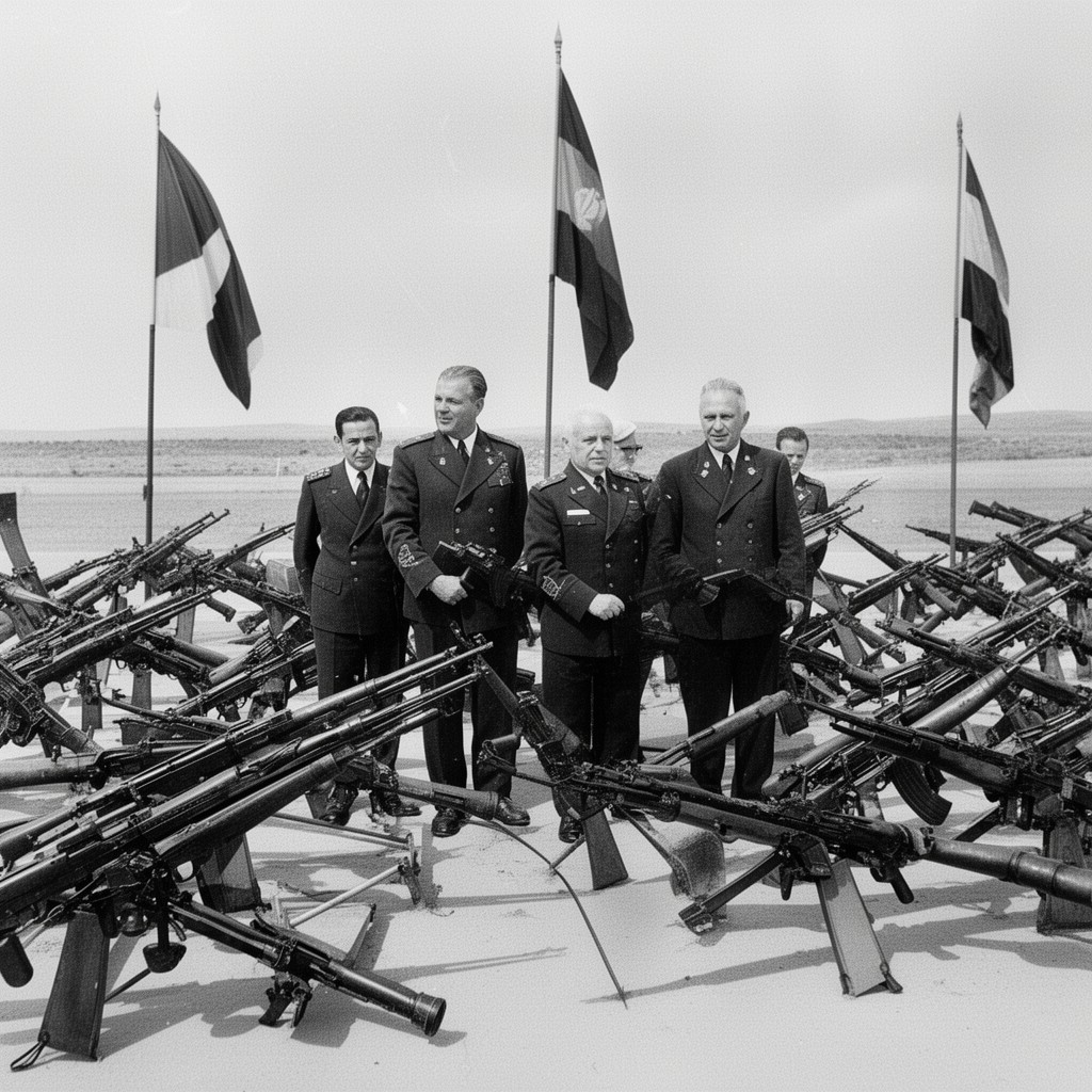AI-generated illustration of Czech–Egyptian arms deal of 1955