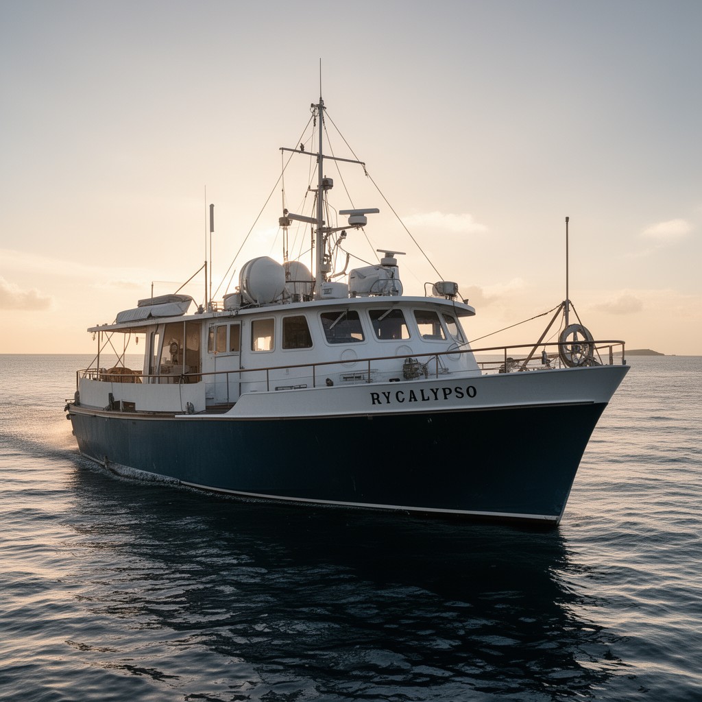 AI-generated illustration of RV Calypso
