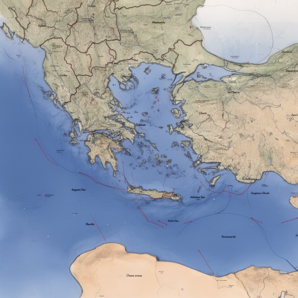 AI-generated illustration of Aegean Sea Plate
