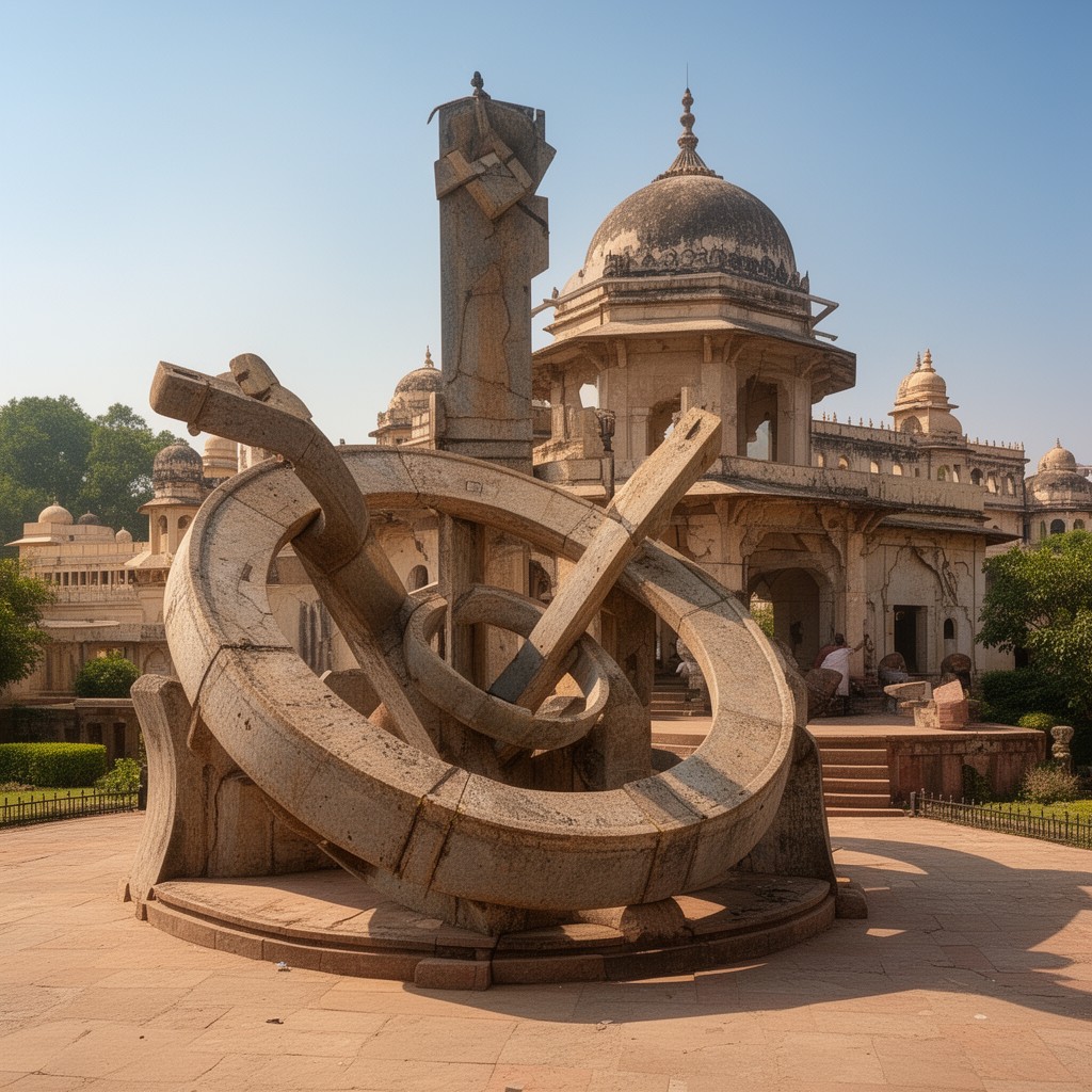 AI-generated illustration of Jantar Mantar, Jaipur