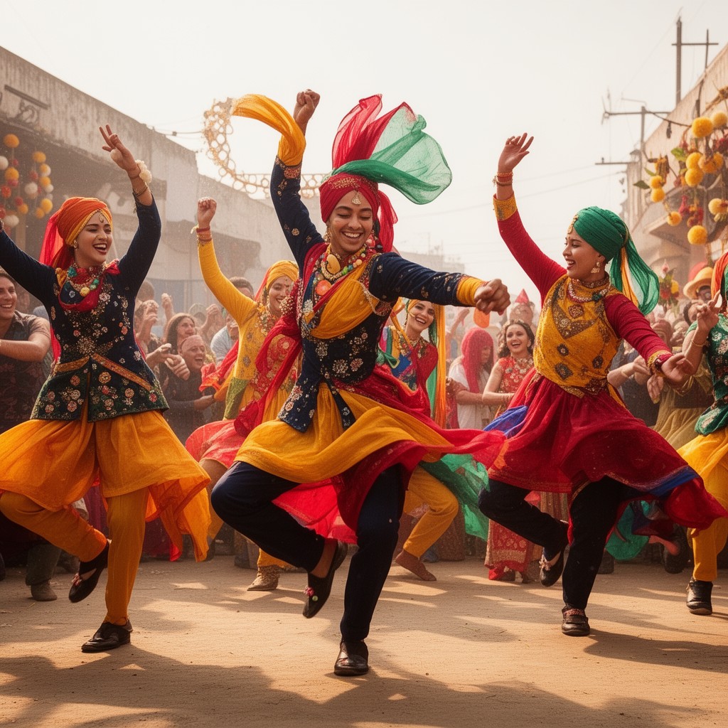 AI-generated illustration of Bhangra