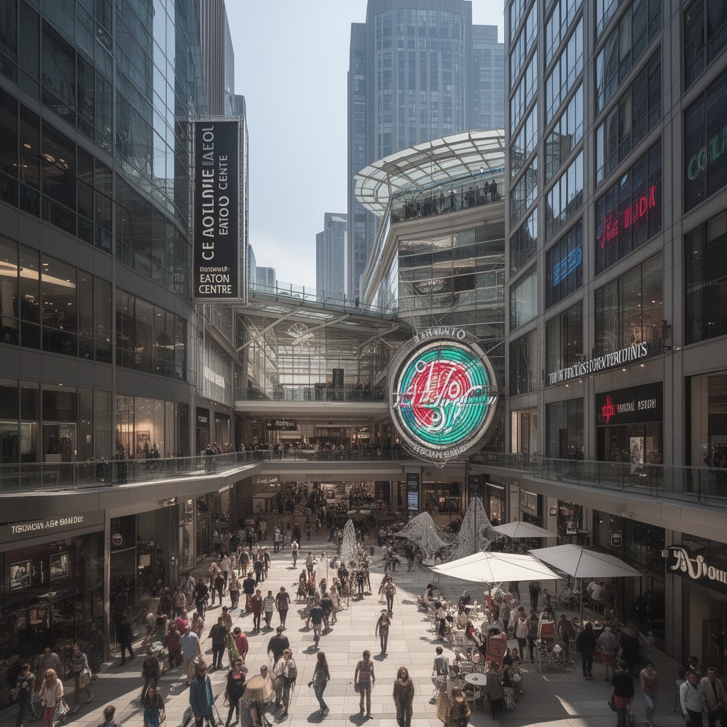 AI-generated illustration of Toronto Eaton Centre