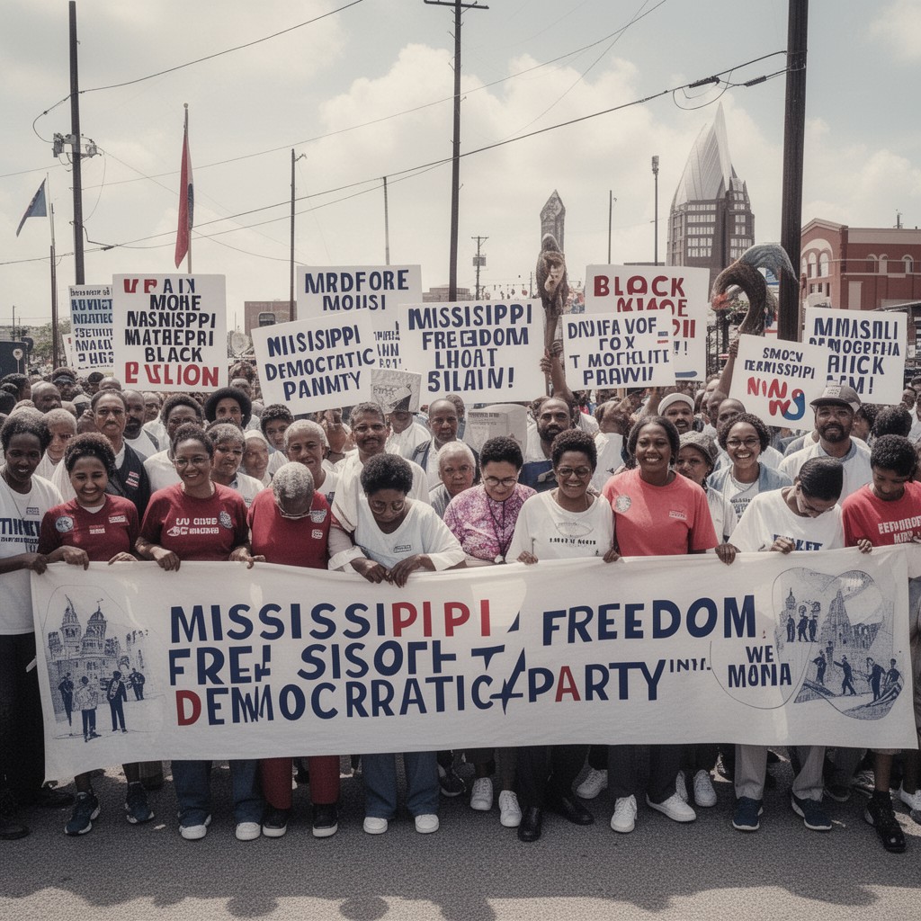AI-generated illustration of Mississippi Freedom Democratic Party