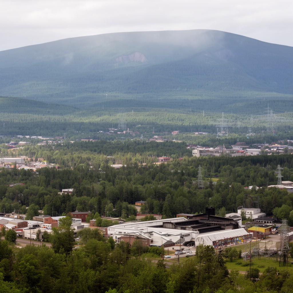 AI-generated illustration of Iron Mountain, Michigan