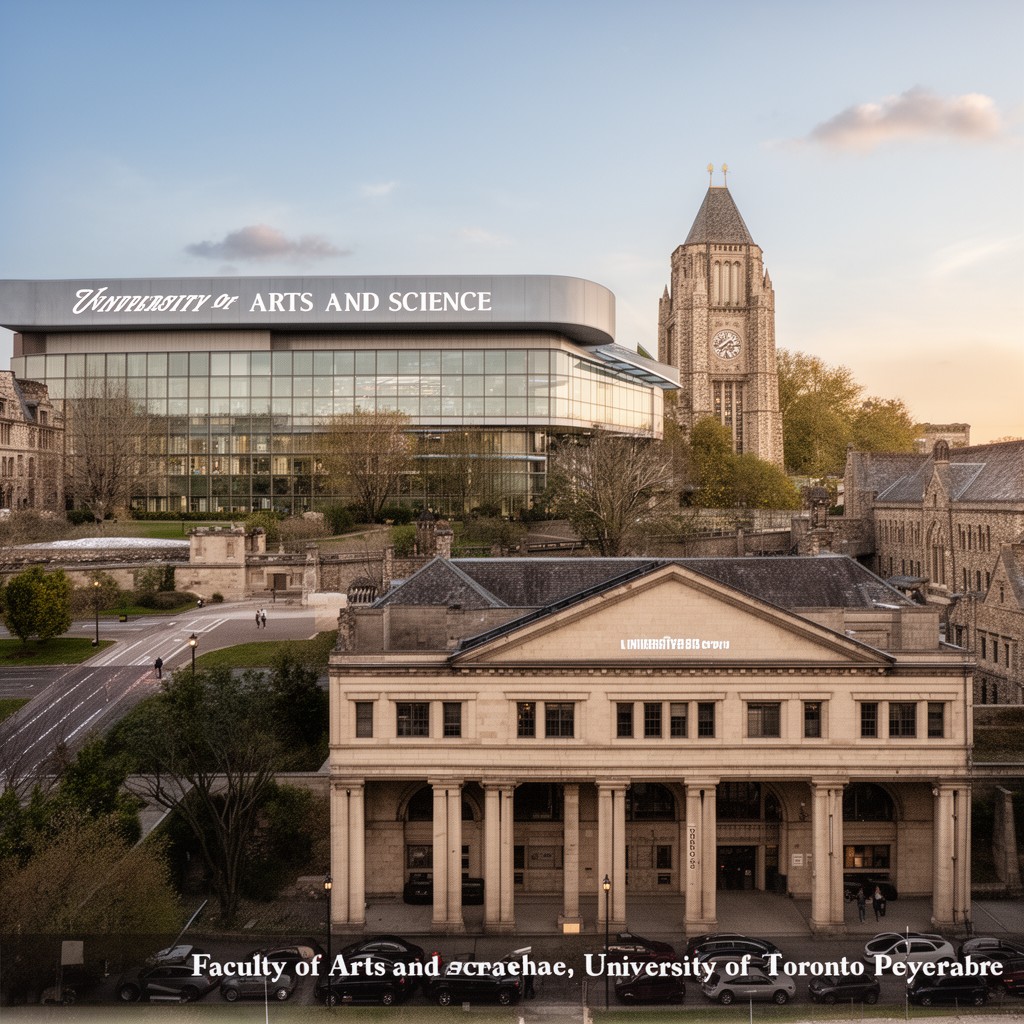 AI-generated illustration of Faculty of Arts and Science, University of Toronto