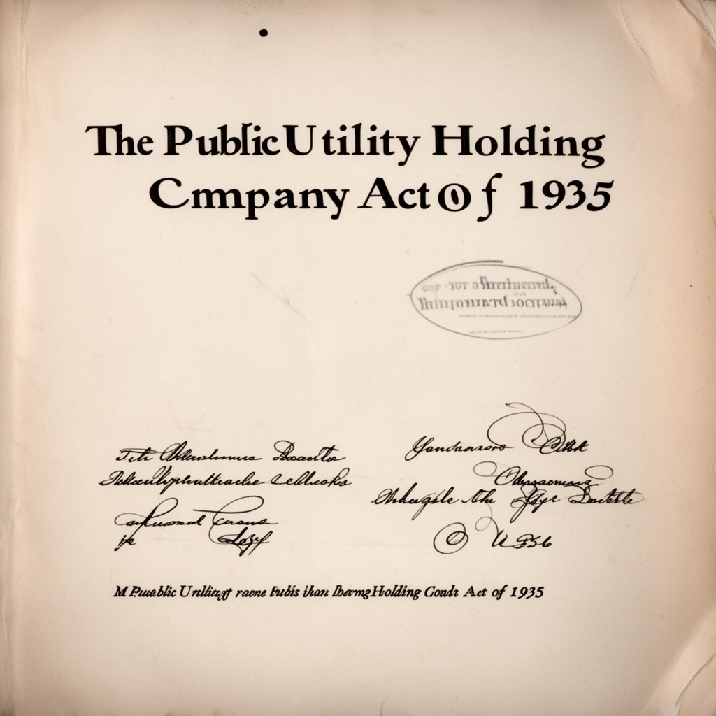 AI-generated illustration of Public Utility Holding Company Act of 1935