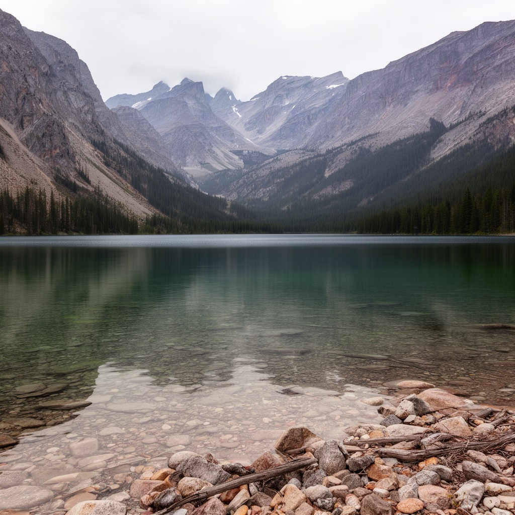 AI-generated illustration of Convict Lake