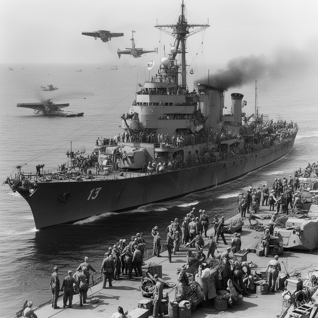 AI-generated illustration of Operation Pedestal