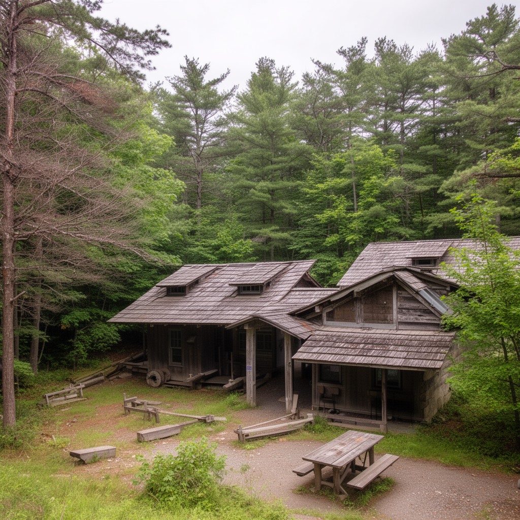 AI-generated illustration of Wolf Den State Park