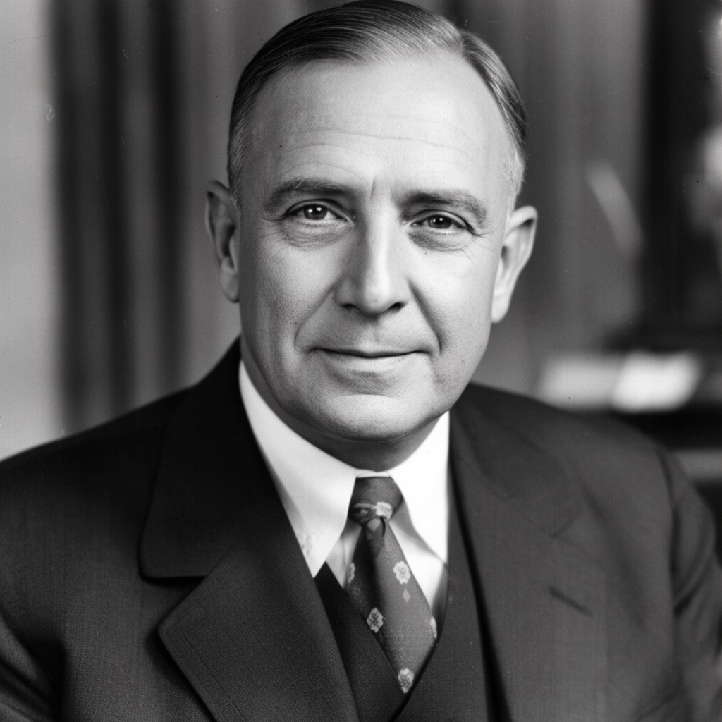 AI-generated illustration of Alf Landon