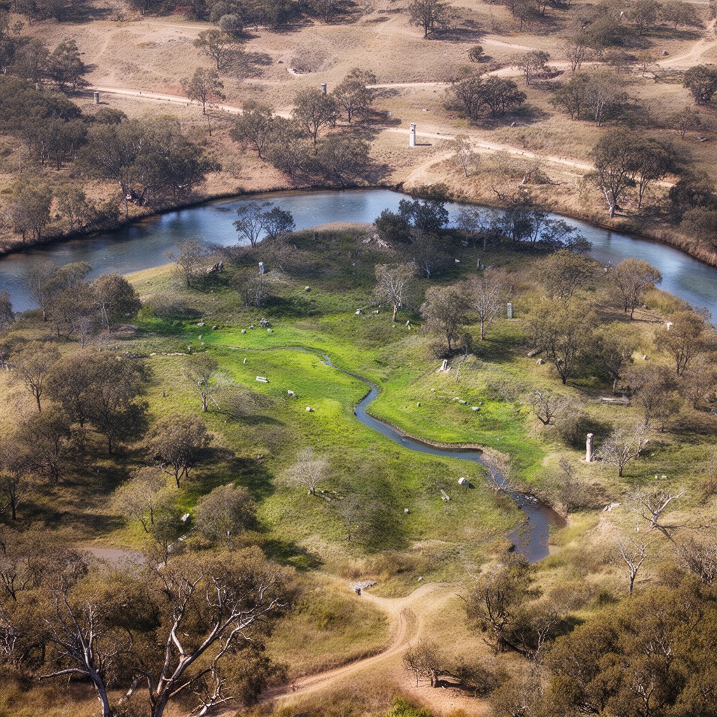 AI-generated illustration of Murrumbidgee catchment