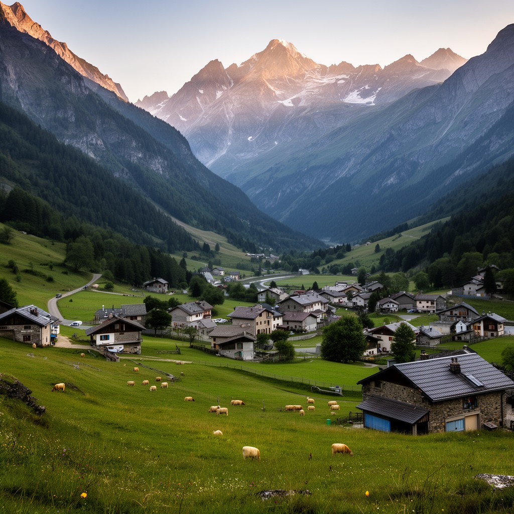 AI-generated illustration of Vallée d’Ossau