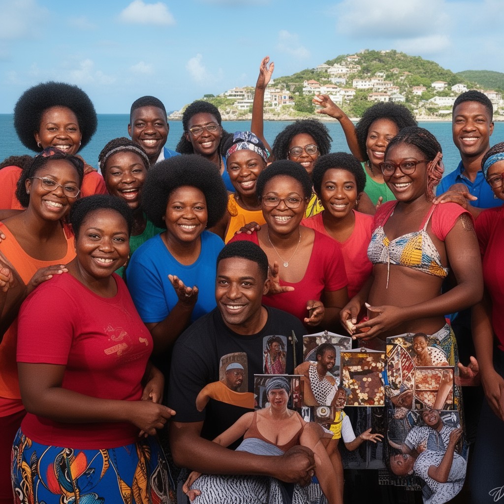 AI-generated illustration of Afro-Antiguans and Barbudans