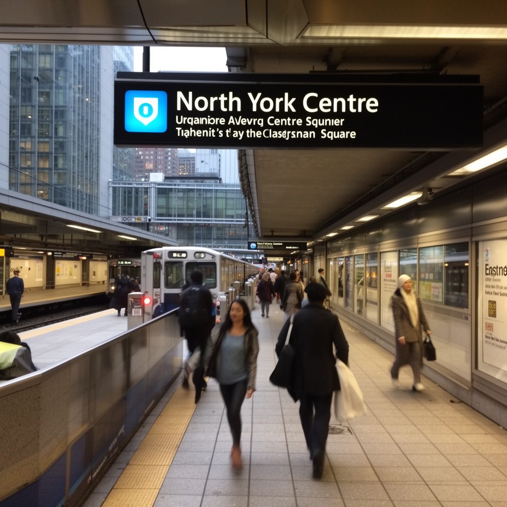 AI-generated illustration of North York Centre station