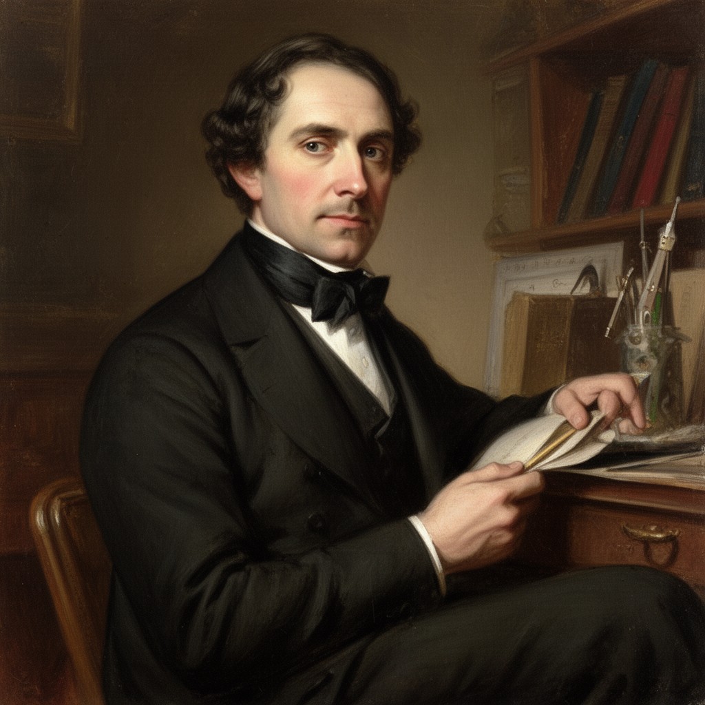 AI-generated illustration of Rudolf Clausius