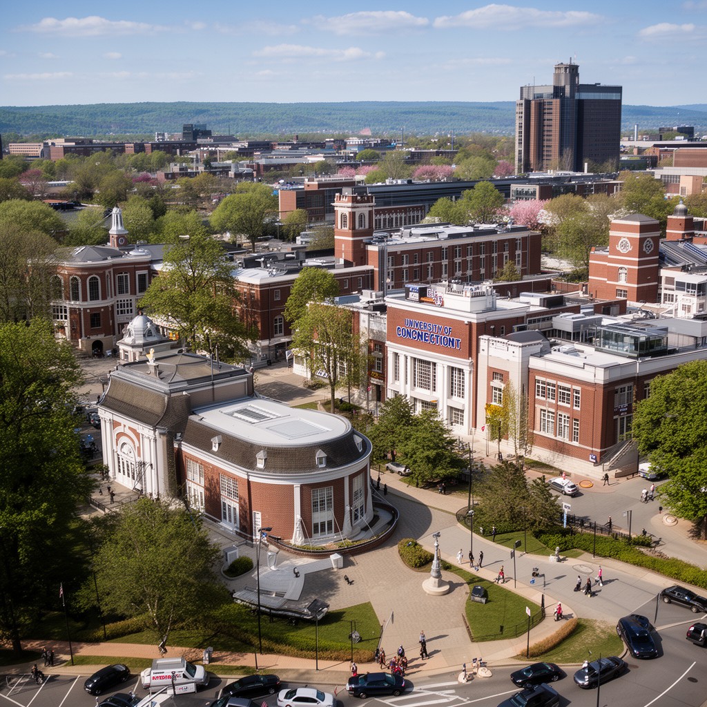 AI-generated illustration of University of Connecticut