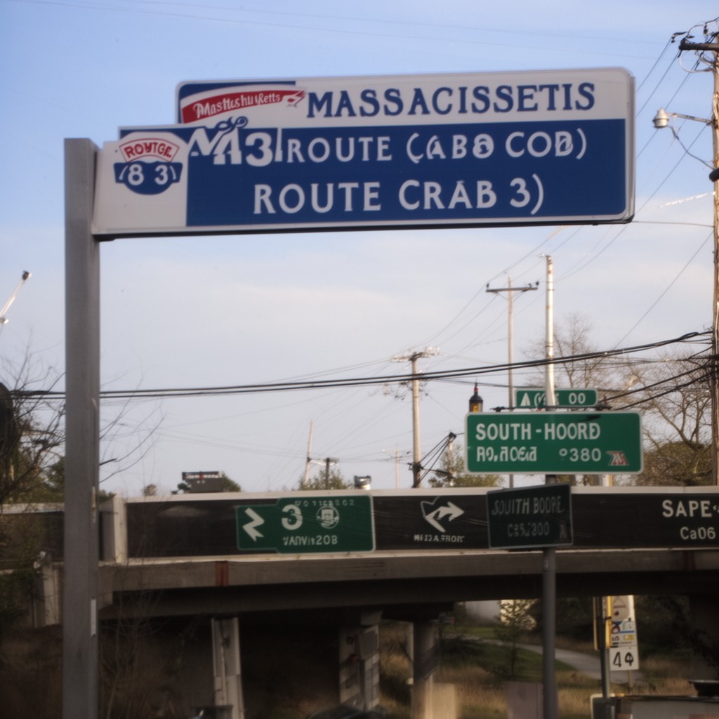 AI-generated illustration of Massachusetts Route 3