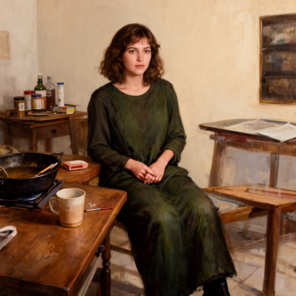 AI-generated illustration of Chrisann Brennan