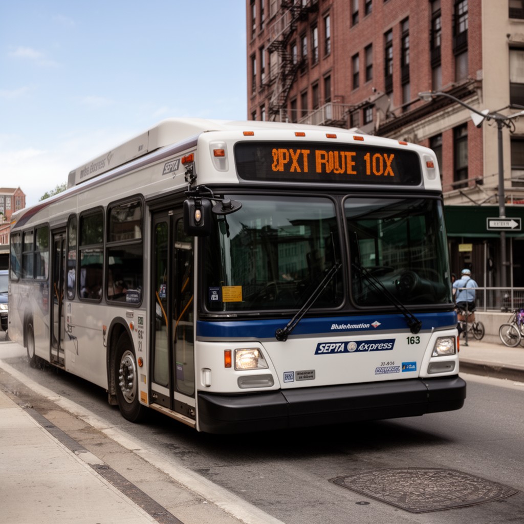 AI-generated illustration of SEPTA Route 10X (express)