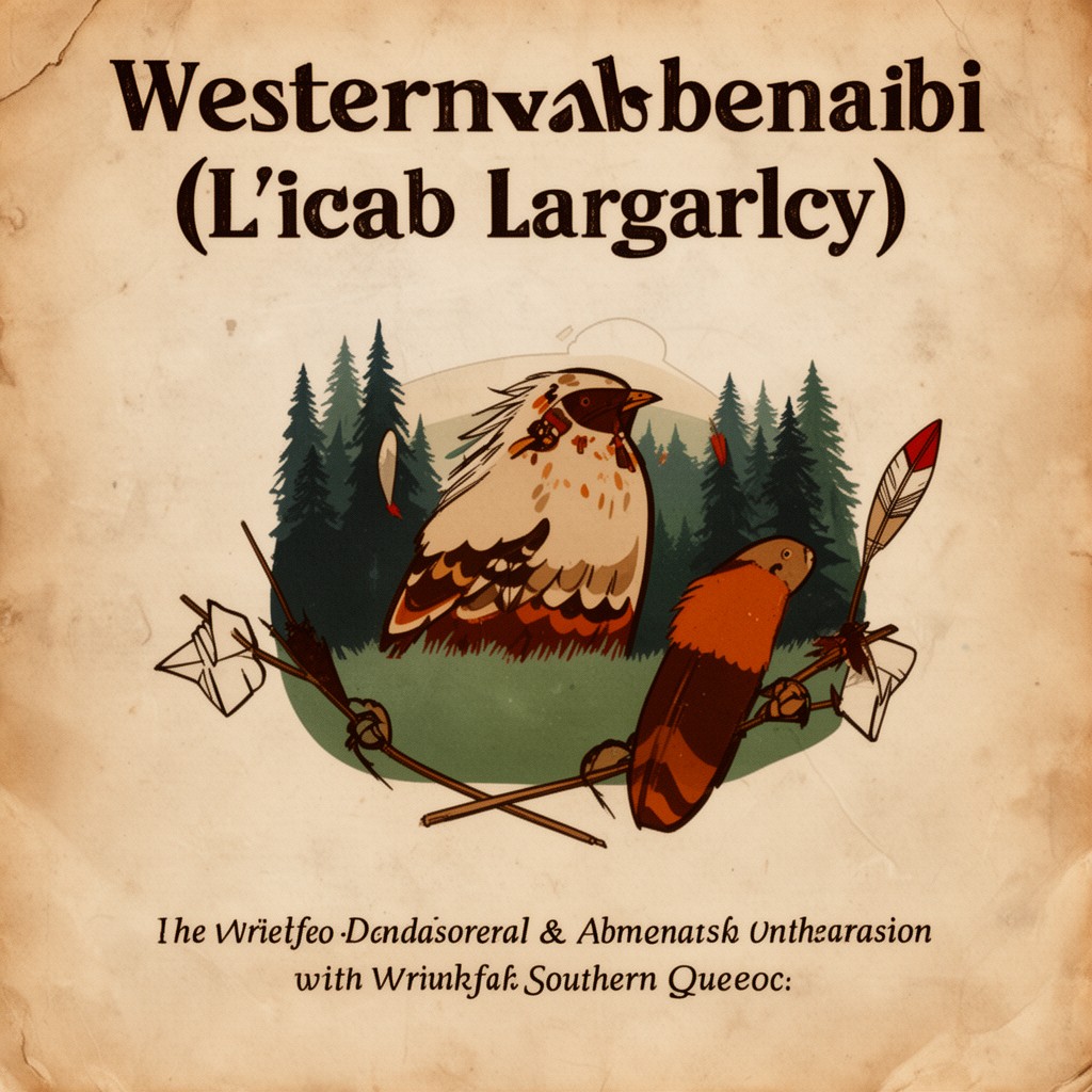 AI-generated illustration of Western Abenaki language