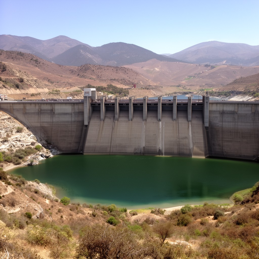 AI-generated illustration of Friant Dam