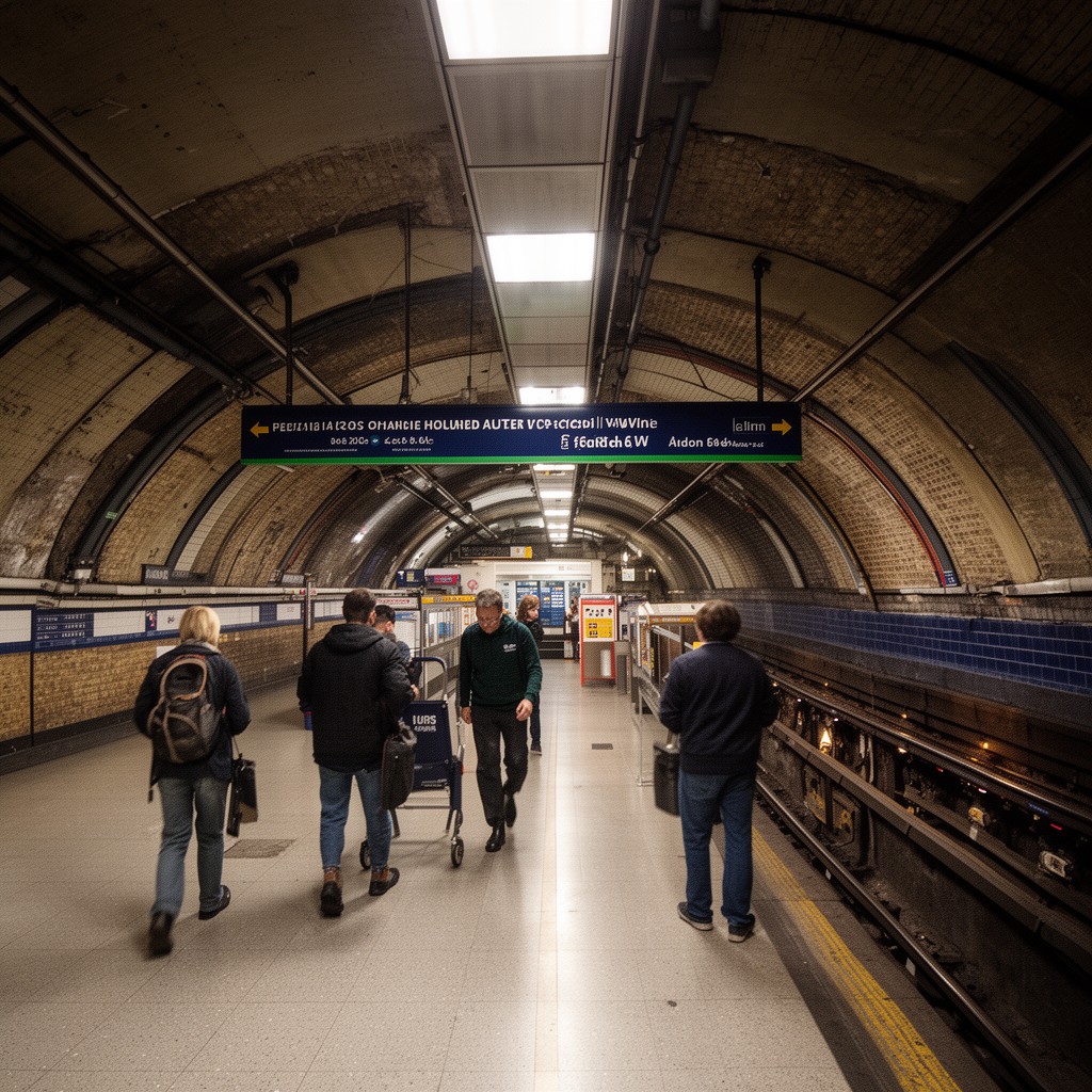 AI-generated illustration of Piccadilly line